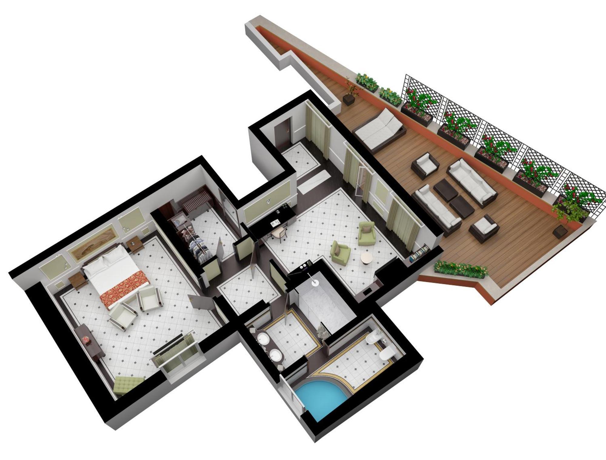 Baglioni Hotel Regina - The Leading Hotels Of The World Roma Esterno foto 3D floor plan