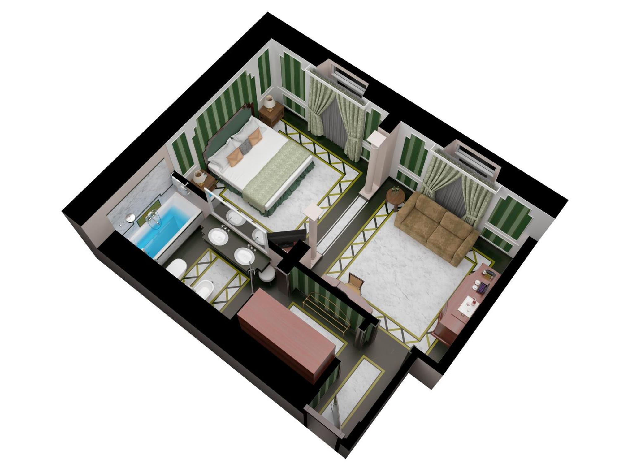 Baglioni Hotel Regina - The Leading Hotels Of The World Roma Esterno foto 3D floor plan